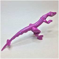 54125pb02-93 Dinosaurus Lizard met blauwe vlekjes op rug paars, licht NIEUW *