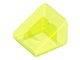 54200-16 Dakpan klein 30 graden 1x1x 2/3 transparant, neongroen NIEUW *1B191