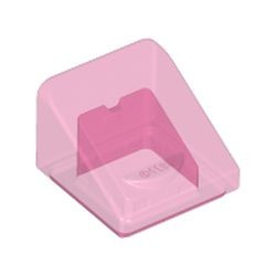 54200-50 Dakpan klein 30 graden 1x1x 2/3 transparant, donkerroze NIEUW *1B191