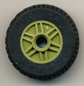 55981c03-155 'Wiel 18x14mm met pingat en spaken, met stevige band 58090 30.4x14 groen, olijf NIEUW *5W000