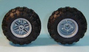 56145c02-86G Wiel 30,4x20mm met band 56x26 balloon grijs, licht (blauwachtig) gebruikt *5W000
