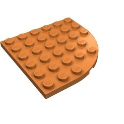 6003-150 Platte plaat 6x6 afronde hoek caramel, midden NIEUW *5G0000