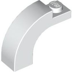 6005-1 Steen, boog 1x3x2 boven rond 1 nop bovenop wit NIEUW *1B069