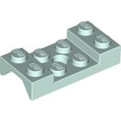 60212-152 Plaat 2x4 met spatbord (boven recht) met gat in midden aqua, licht NIEUW *5A022