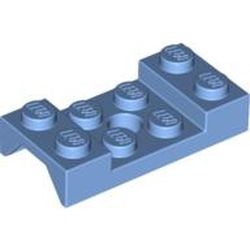 60212-42 Plaat 2x4 met spatbord (boven recht) met gat in midden blauw, midden NIEUW *5A022