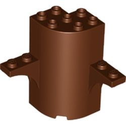 60373-88 Cylinder, kwart 3x3x5 met twee bogen bruin, roodachtig NIEUW *