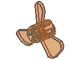 6041-18G Propellor L3 diameter- 3 gedraaide bladen transparant neonoranje gebruikt *1D042