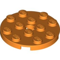 60474-4 Platte plaat 4x4 rond oranje NIEUW *5K000