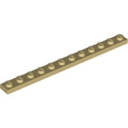 60479-2 Platte plaat 1x12 crème NIEUW *1B197