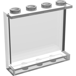 60581-12 Paneel 1x4x3 MET zijschotjes zie ook 4215 transparant NIEUW *1L025