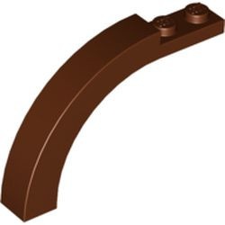 6060-88G Steen, boog 1x6x3 1/3 (90 graden) bruin, roodachtig gebruikt *1L094