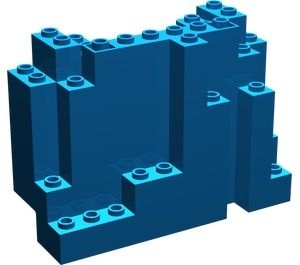 6082-7 Rechthoekig rotsstuk (BURP) LET OP: Kan niet door brievenbus, pakketzending blauw NIEUW *5D0000