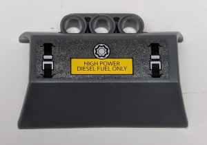 61069pb005-85G Technic motorblok- half HIGH POWER DIESEL FUEL ONLY' (Sticker) - Set 8635 grijs, donker (blauwachtig) gebruikt *5S004
