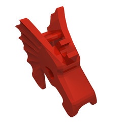6125-5G Paardenhelm rood gebruikt *0D000