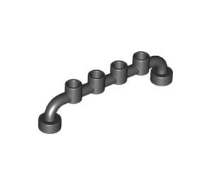 6140-11G Balk met vier holle noppen zwart gebruikt *1C026