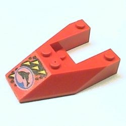 6153apx1-5G Wigsteen 6x4 met uitsnede met blauwe Team Logo rood gebruikt *5V0000