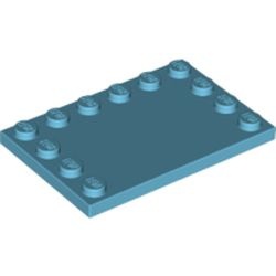 6180-156 Tegel 4x6 met noppen zijkant blauw, middenazuur NIEUW *5K0000
