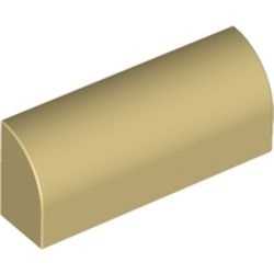 6191-2G Steen, 1x4x 1 1/3 met afgeronde top, geen noppen crème gebruikt *1R030
