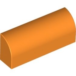 6191-4 Steen, 1x4x 1 1/3 met afgeronde top, geen noppen oranje NIEUW *1B071