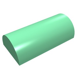 6192-37G Steen 2x4 geheel afgerond groen, midden gebruikt *