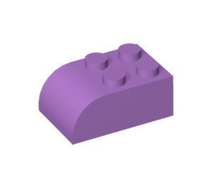 6215-157 Steen 2x3 afgeronde top 4 noppen lavender, midden NIEUW *