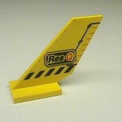 6239px3-3 Staart op plaat 2x3 RESQ geel NIEUW *0D0000