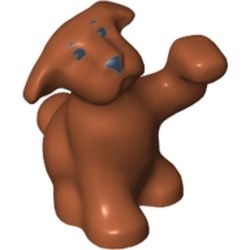 6250pb01-68 Hond opgeheven poot oranje, donker NIEUW *0D000