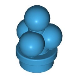 6254-153 IJsco vijf bolletjes (Pistache) blauw, donkerazuur NIEUW *0W008