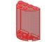 6259-17G Cylinder, half 2x4x4 transparant rood gebruikt *1F009