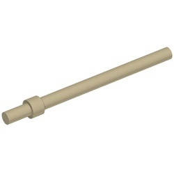 63965-69 Paal 6 noppen met stopring crème,donker NIEUW *1B055