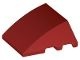 64225-59G Steen, wig 4x3 geen noppen bovenop rood, donker gebruikt *1D012