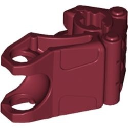 64251-59G Bionicle vuist met ashouder, 3 vingers rood, donker gebruikt *