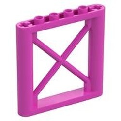 64448-47 Steun 1x6x5 vakwerk roze, donker NIEUW *2B071
