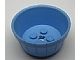 64951-42 Vat groot, HALF met asgat in bodem blauw, midden NIEUW *5K000