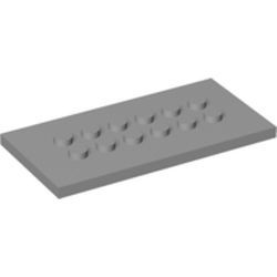 6576-86G Platte plaat 4x8 noppen centraal grijs, licht (blauwachtig) gebruikt *1R0000