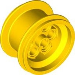 6595-3G Wiel 36,8x26 met asgat (6 gaten) geel gebruikt *5W000