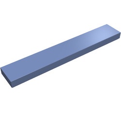 6636-55G Tegel 1x6 blauw, zandkleurig gebruikt *1B342