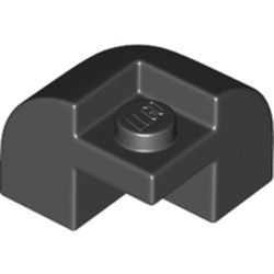 67810-11 Dakpan gebogen 2x2x1 1/3 hoek zwart NIEUW *5B001