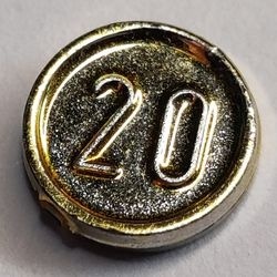 70501b-21 Munt 20 chroom goud NIEUW *0B0000