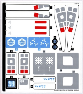 70616stk01 STICKER: 706216 Ninjago Movie- Ice Tank NIEUW *0S0000