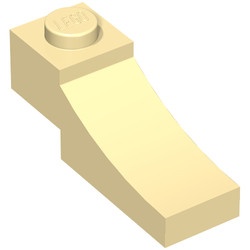 70681-2 Steen, gebogen 3x1 omgekeerd uitsnede crème NIEUW *1B382