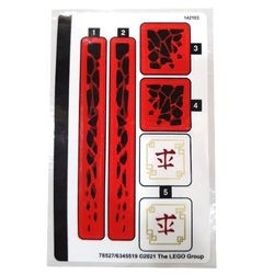 71753stk01 STICKER: NINJAGO Fire Dragon Attack NIEUW *0S0000