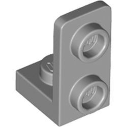 73825-86 Verbindingsplaat 1x1 - 1x2 in lengte naar boven grijs, licht (blauwachtig) NIEUW *1B260