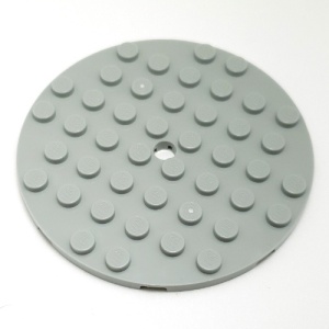 74611-86 Platte plaat rond 8x8 grijs, licht (blauwachtig) NIEUW *3D0000