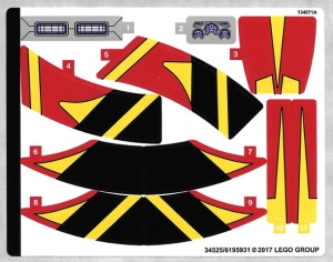 76084stk01 STICKER 76084 Fenris Wolf NIEUW *0S0000