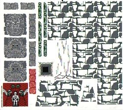 7627stk01 STICKER 7627 Temple of the Crystal Skull NIEUW *0S0000