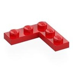 77844-5 Platte plaat HOEK 3x3 rood NIEUW *5K0000
