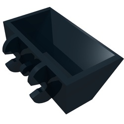 784-11G Graafschop klein glad 2x4x1 (zie arm 3314 en steen 3317) zwart gebruikt *1E006