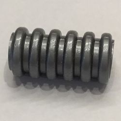 78c02-95G Slang geribbeld 2 nops zilver, mat gebruikt *5D0000