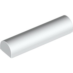 79756-1 Steen 1x4x 2/3 dubbel rond wit NIEUW *5B001